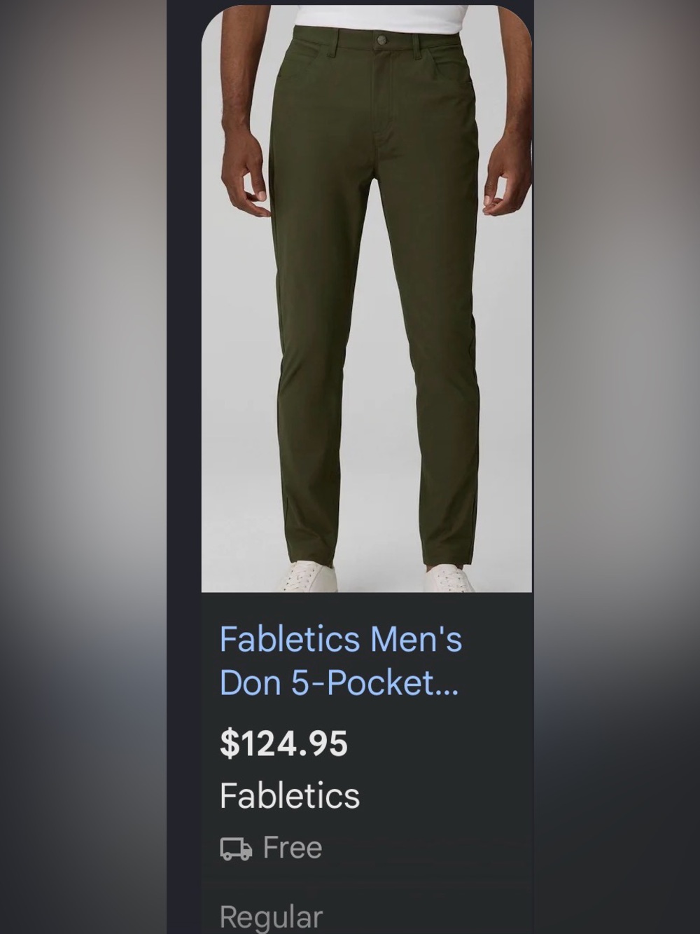 Fabletics Men’s Don Slim Chinos — Olive